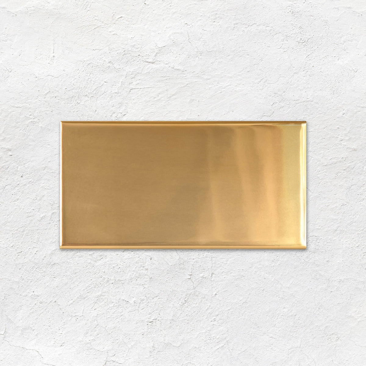Gold (Metallic) Half Tile 152x75mm - Ceramic - Yellow & Gold