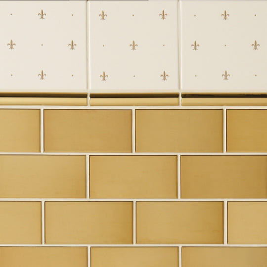 Gold (metallic) Sigma Moulding Ceramic Wall Tile 152x26mm - alternate view