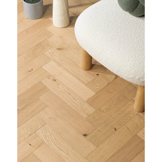 Harlech Natural Oak Herringbone 90mm - alternate view