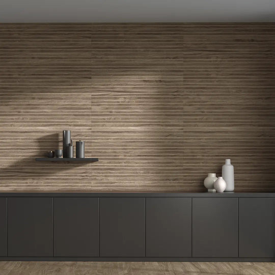 Hannover Wood Dorian Walnut 33 x 100cm Ceramic Tile - alternate view