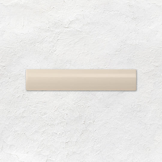 Ivory External Corner Trim Ceramic Wall Tile 152x30mm - Gloss - Cream & Beige
