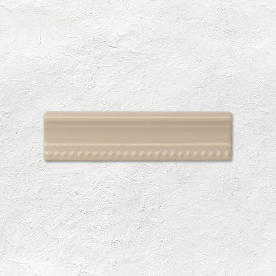 Ivory Hogarth Moulding Ceramic Wall Tile 152x38mm - Gloss - Cream & Beige
