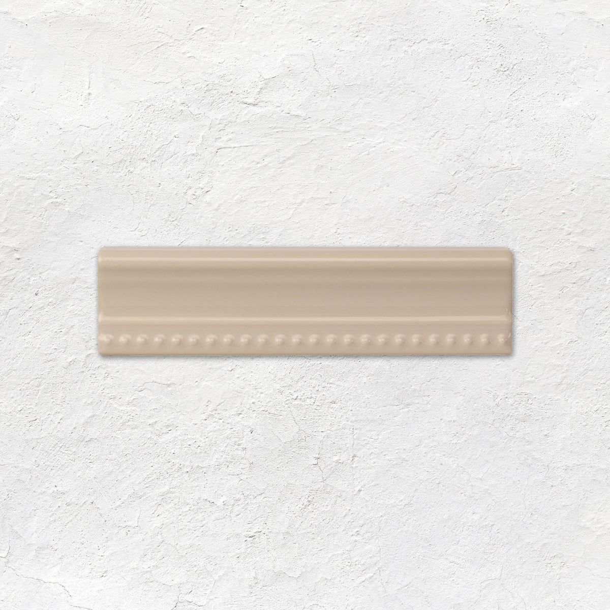 Ivory Hogarth Moulding Ceramic Wall Tile 152x38mm - Gloss - Cream & Beige