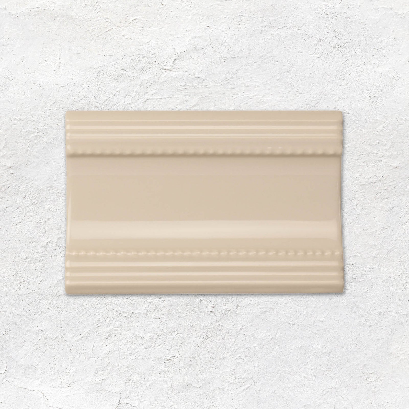 Ivory Plain Cornice Ceramic Wall Tile 152x75mm