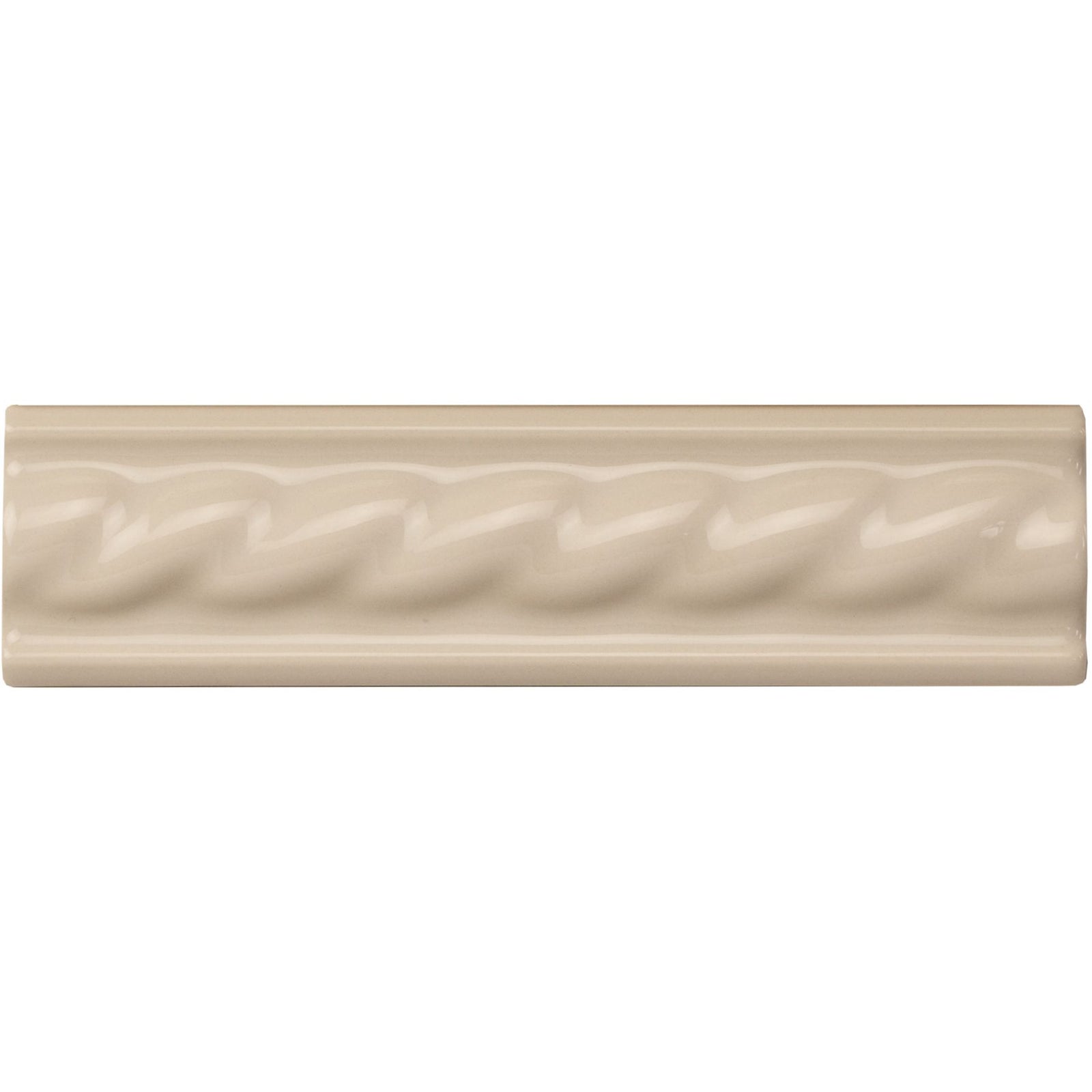 Ivory Rope Moulding Ceramic Wall Tile 152x40mm