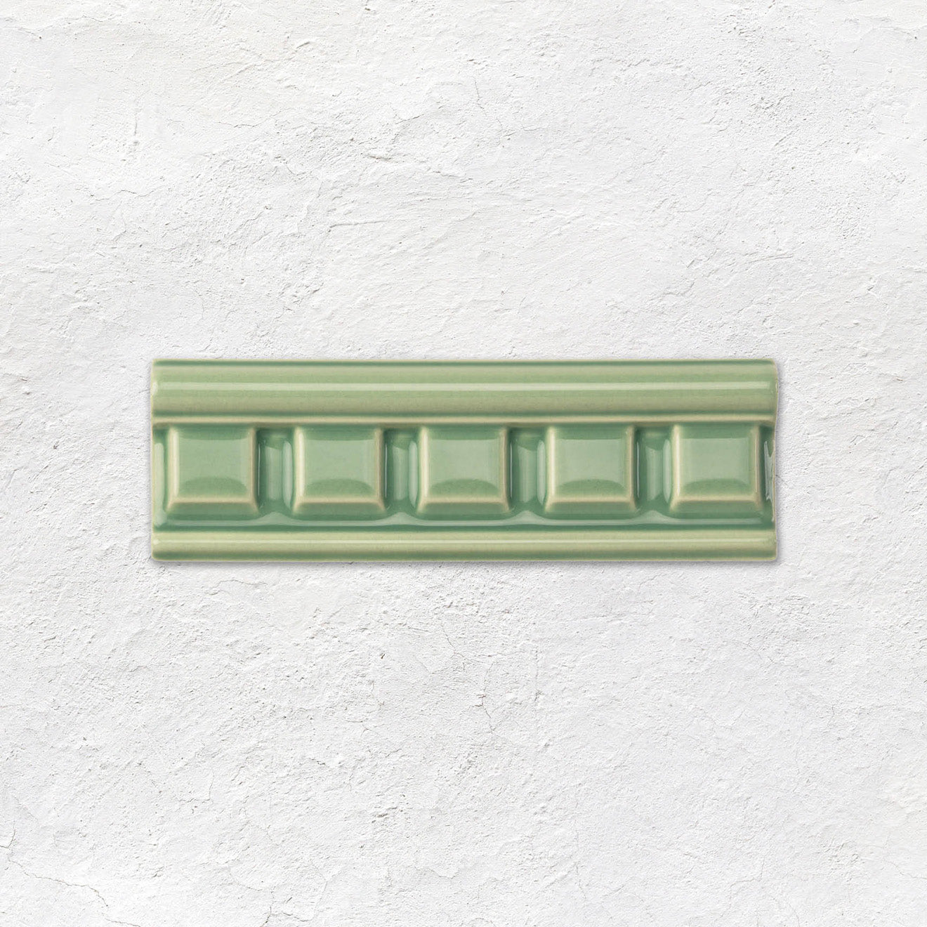 Jade Breeze Dentil Moulding Ceramic Wall Tile 152x50mm