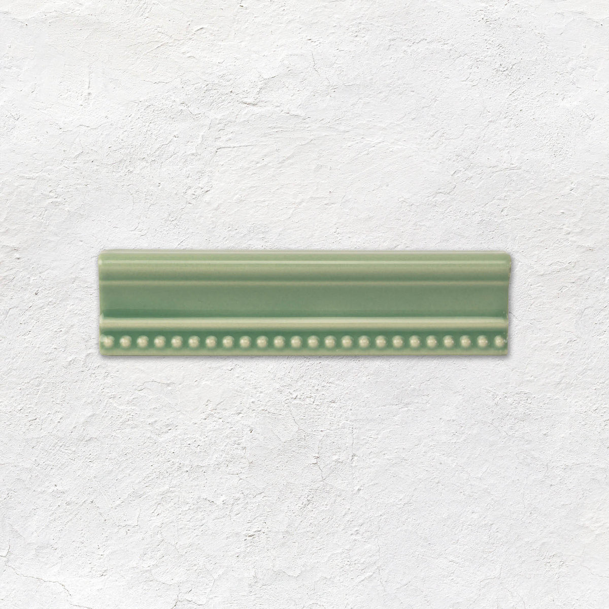 Jade Breeze Hogarth Moulding Ceramic Wall Tile 152x38mm - Gloss - Green