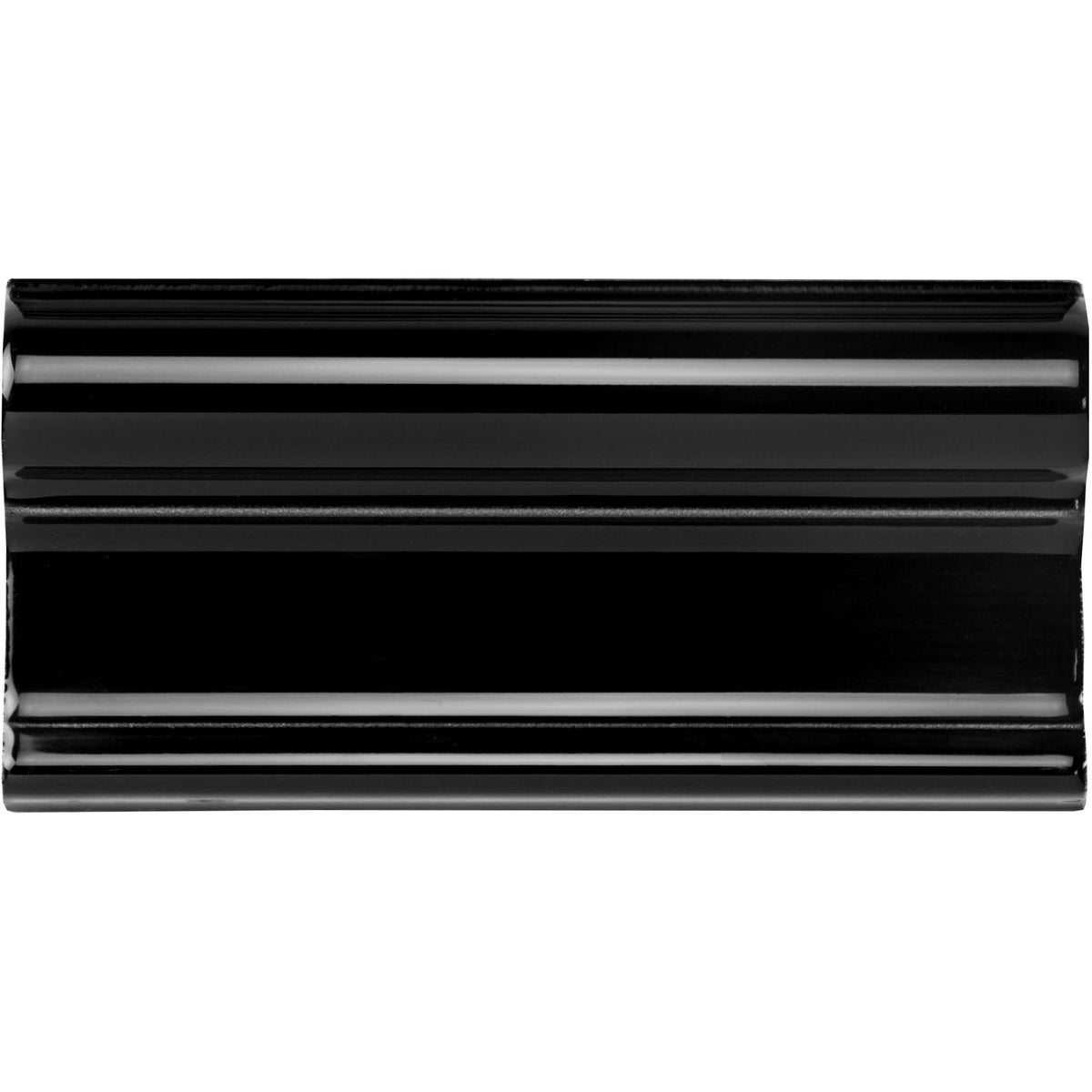 Jet Black Victoria Moulding Ceramic Wall Tile 152x75mm - Gloss
