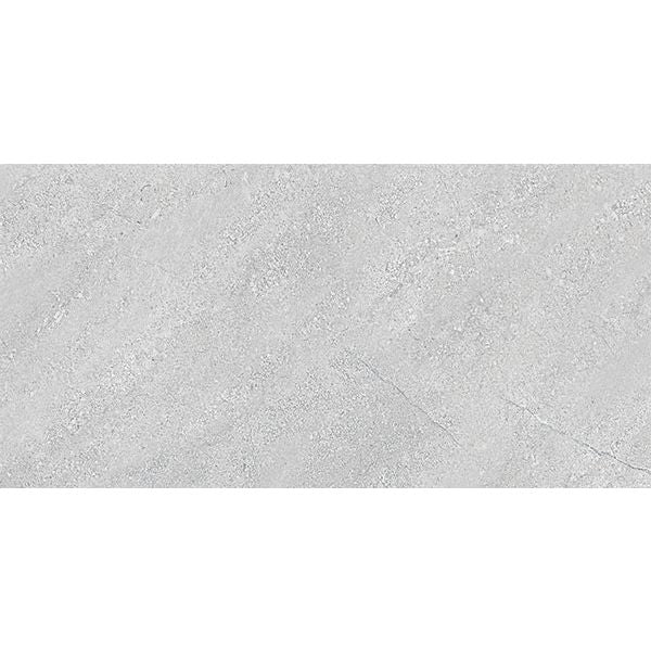 Klifface pearl matt 30 x 60cm gray concrete-effect tile with subtle texture and faint veining