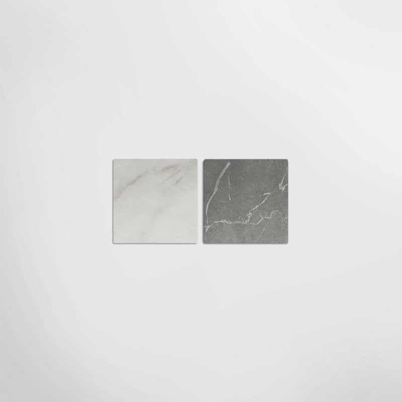Antique Marble Bianco and Grigio Chequer Matt 30 x 30cm Wall & Floor Tile
