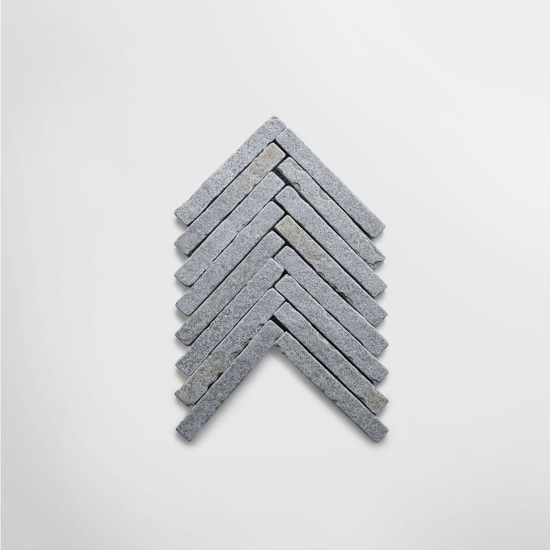 Bordeaux Blue Herringbone Tumbled 33.5 x 29cm Wall & Floor Tile