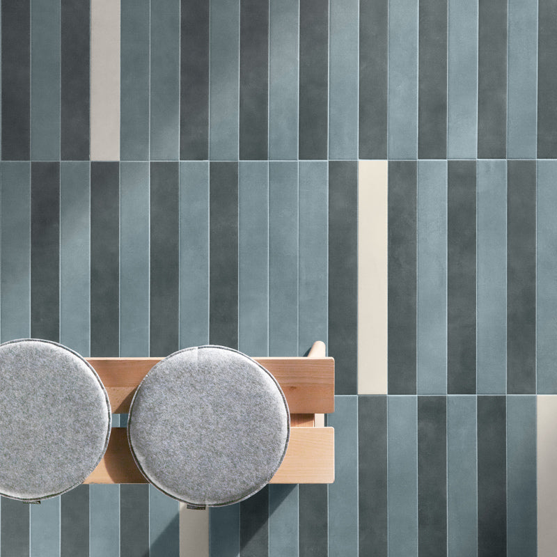 Brio Nero Matt 7.5 x 60cm Wall & Floor Tile in a room setting