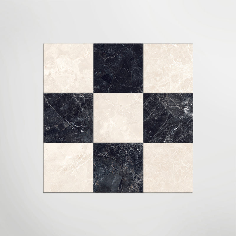 Cosmo Nero and Crema Chequer Matt 30 x 30cm Wall & Floor Tile