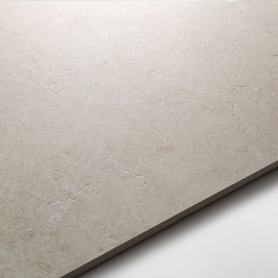 Illusion Pearl Matt 90 x 45cm Wall & Floor Tile in a room setting