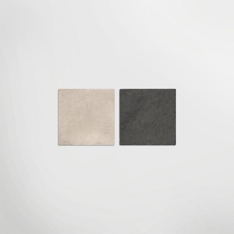 Med Stone Dor And Menfi Chequer Matt 40 x 40cm Wall & Floor Tile