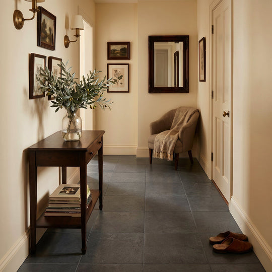 Med Stone Menfi Matt 20 x 20cm Wall & Floor Tile in a room setting