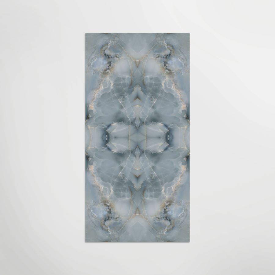 Mirrored Marble Onice Sky A Polished 120 x 60cm Wall & Floor Tile