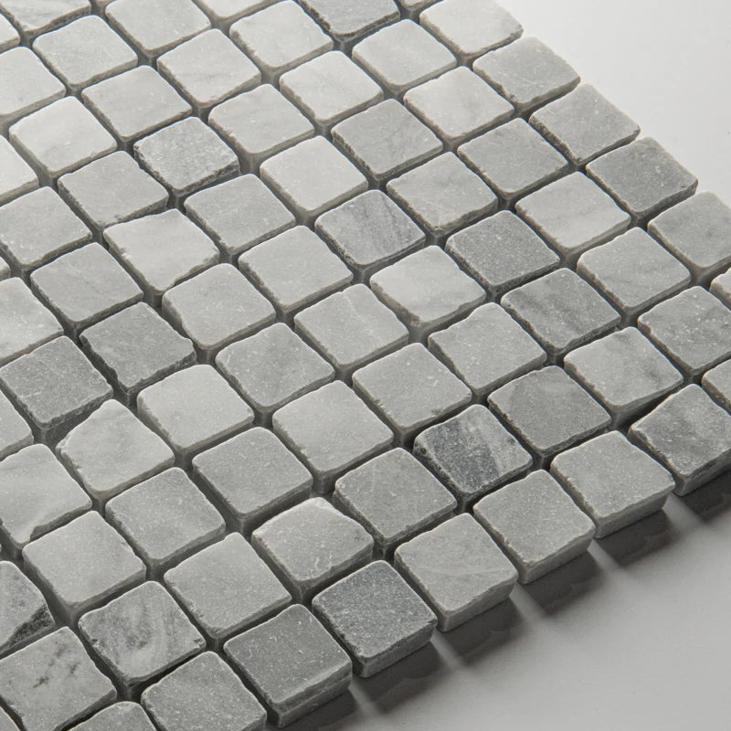 Roman Bardiglio Nuvolato Mosaic Honed 30 x 30cm Wall & Floor Tile - Marble - Neutral