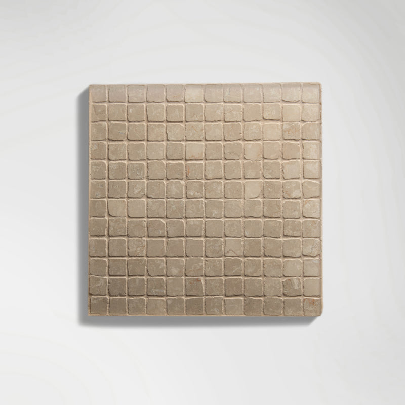 Roman Botticino Mosaic Honed 30 x 30cm Wall & Floor Tile - Marble - Neutral