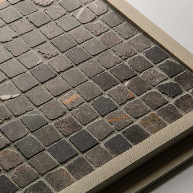 Roman Bronze Fantasy Mosaic Honed 30 x 30cm Wall & Floor Tile - Marble - Brown
