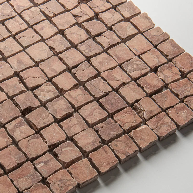 Roman Rosso Verona Mosaic Honed 30 x 30cm Wall & Floor Tile - Marble - Red