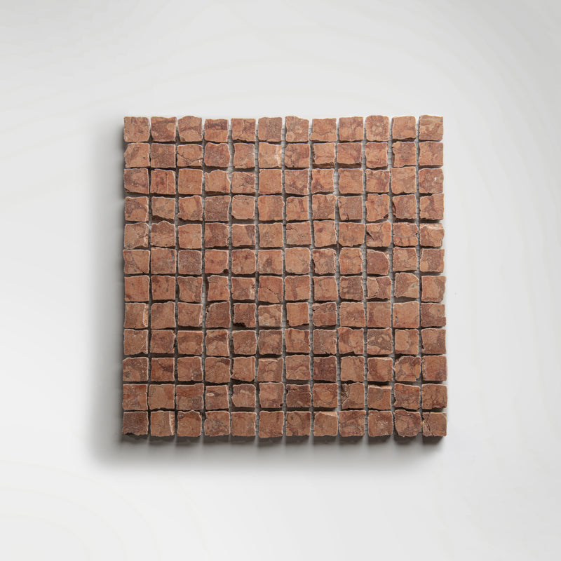 Roman Rosso Verona Mosaic Honed 30 x 30cm Wall & Floor Tile - Marble - Red