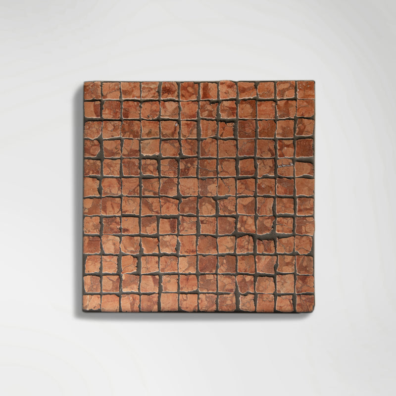 Roman Rosso Verona Mosaic Honed 30 x 30cm Wall & Floor Tile - Marble - Red
