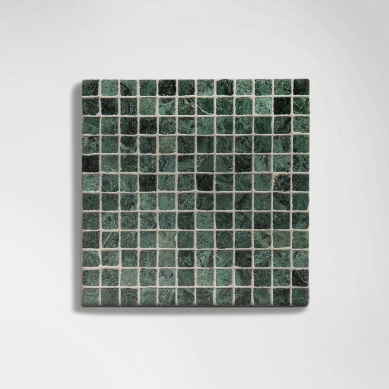 Roman Verde Guatemala Mosaic Honed 30 x 30cm Wall & Floor Tile - Marble - Green