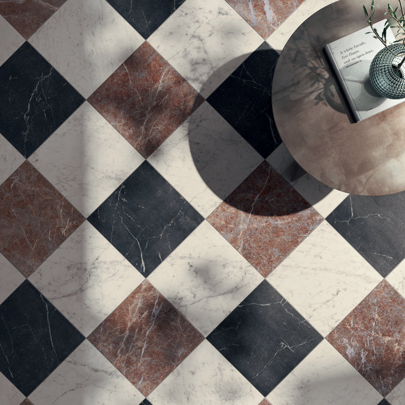 Rosso Matt 30 x 30cm Wall & Floor Tile in a room setting