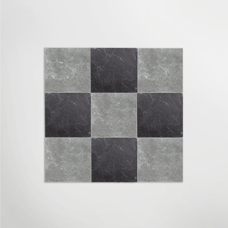 Venetian Porcelain Blue Matt 40 x 40cm Wall & Floor Tile in a room setting