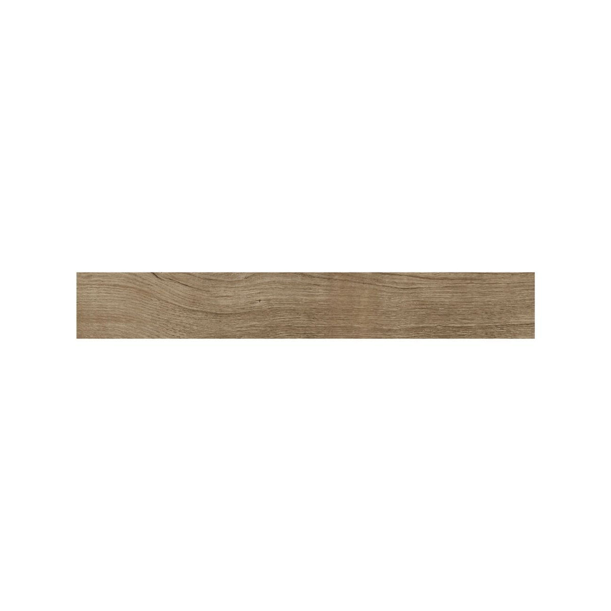 Lyndhurst Chestnut herringbone wood effect porcelain tile 10 x 70cm in warm brown