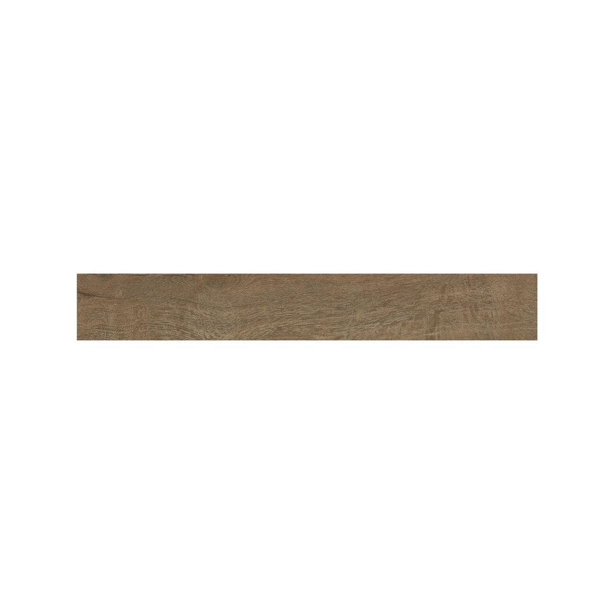 Close detail of grain and knots on a Lyndhurst Chestnut herringbone porcelain batten