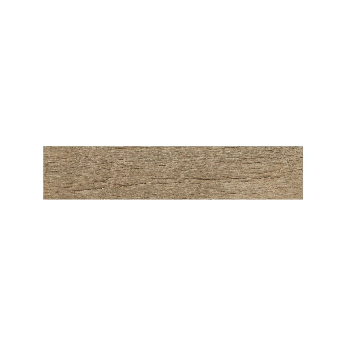 Close detail of grain and knots on a Lyndhurst Chestnut parquet porcelain block