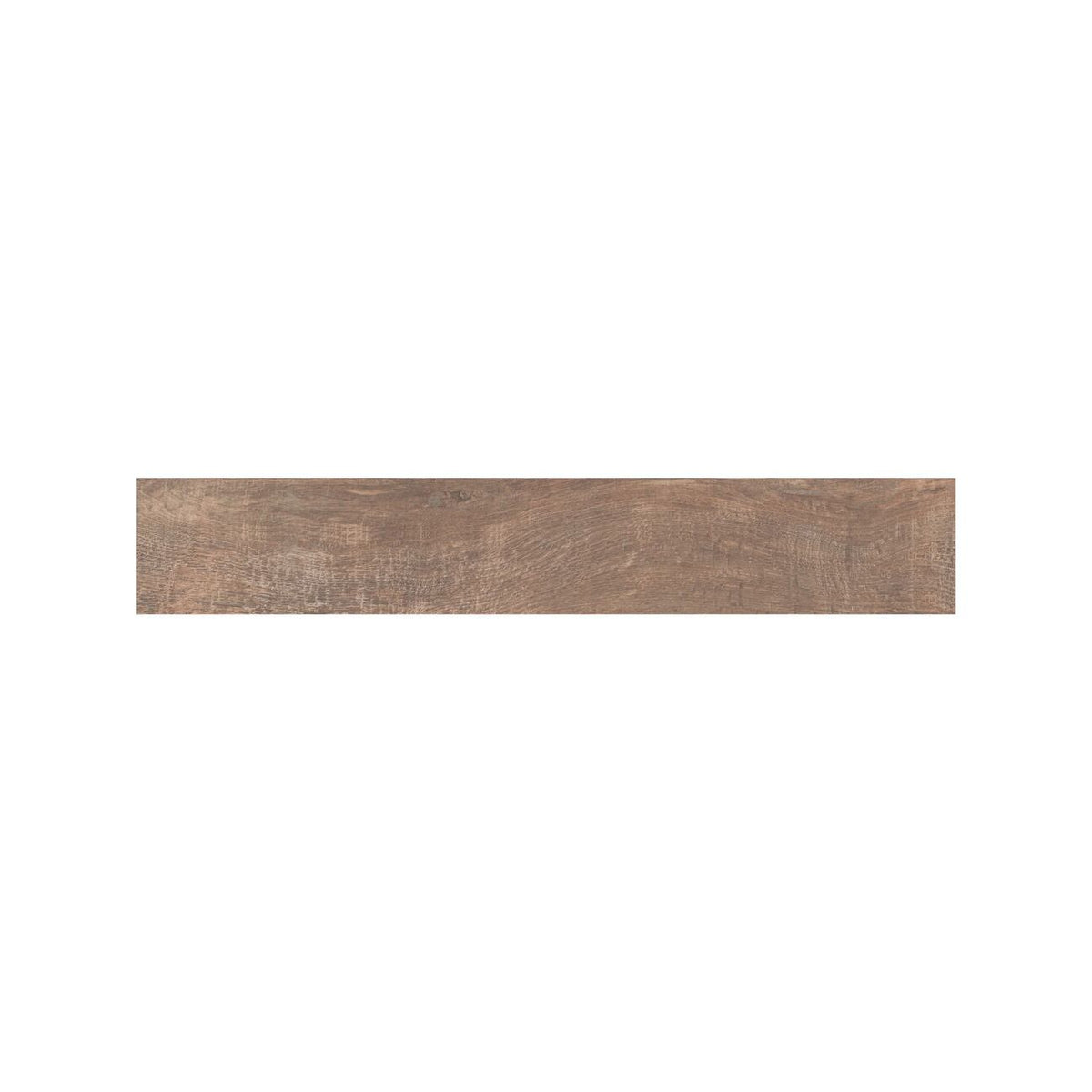 Lyndhurst Walnut wood effect porcelain plank tile 19.8 x 119.8cm in deep brown with realistic timber grain