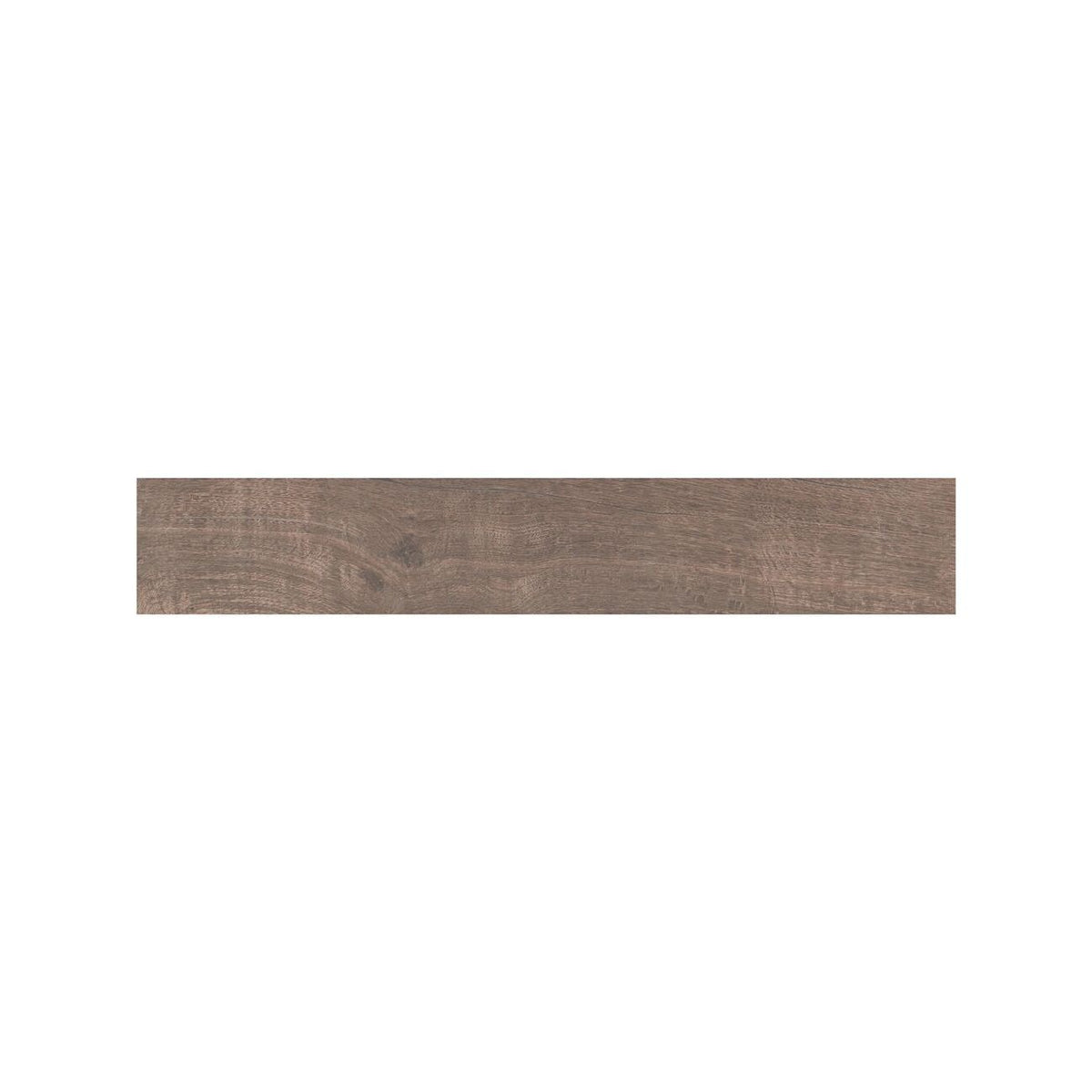 Lyndhurst Walnut porcelain plank flooring shown in a bathroom with underfloor heating