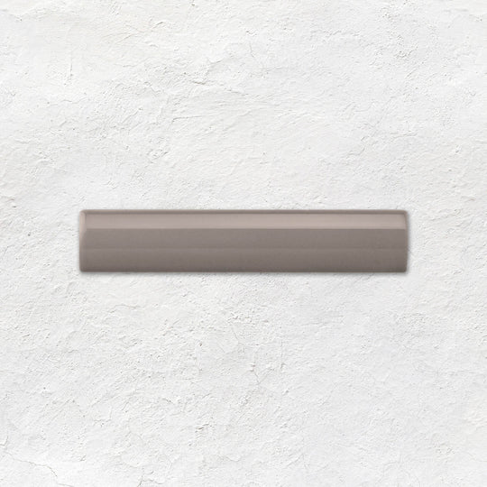 London Stone External Corner Trim Ceramic Wall Tile 152x30mm - Gloss - Grey