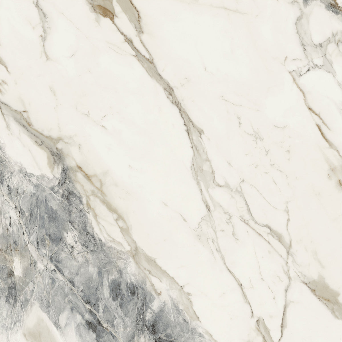 Milos alabaster marble effect tile 80 x 80cm white marble with elegant gray and subtle brown veining