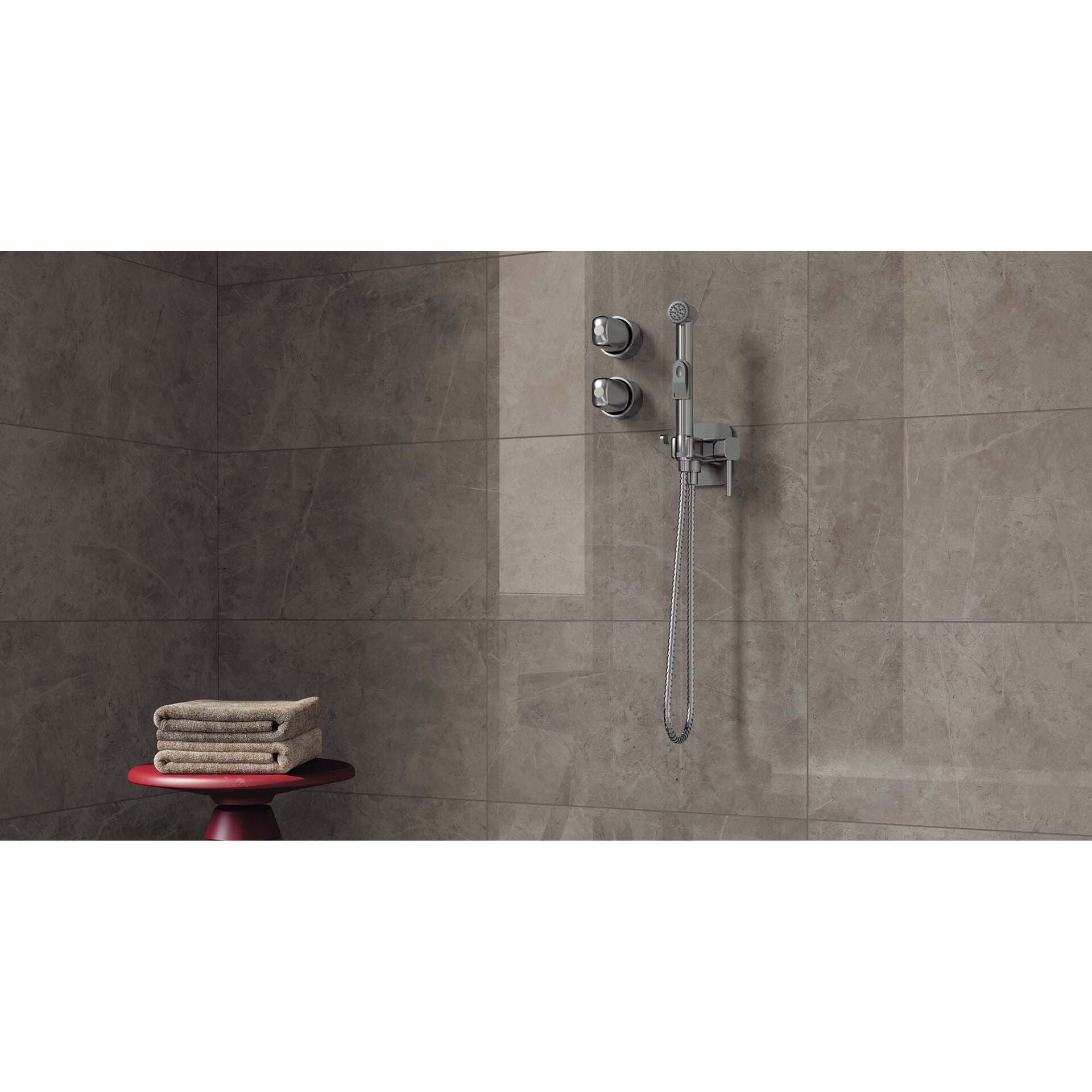 Minoli Exigo Jolie Grey Polished Marble Effect Tile (30x60cm)