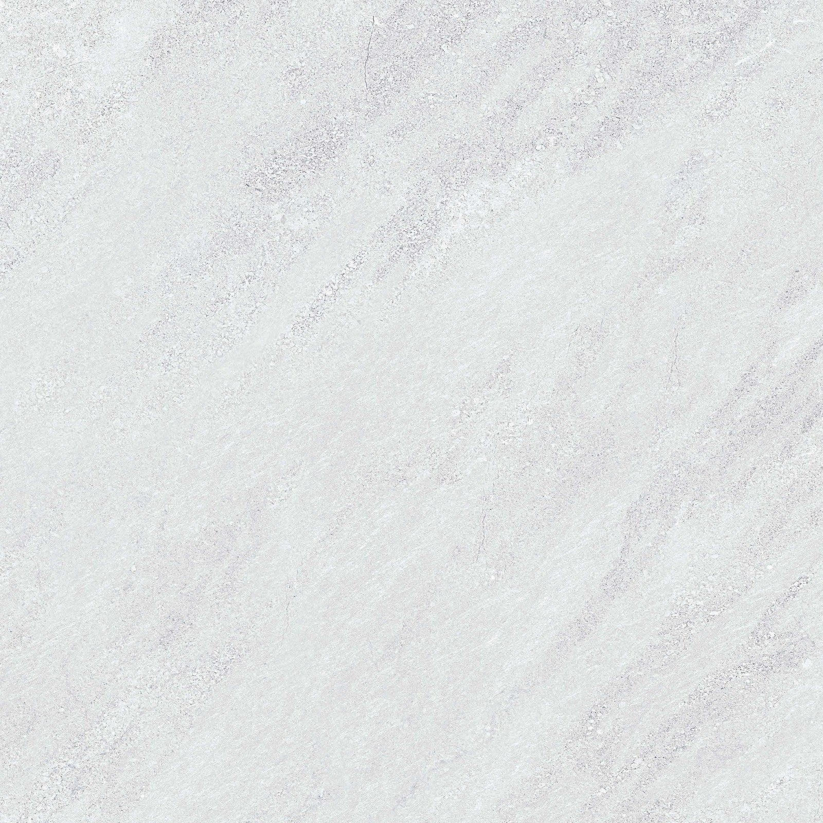 Klifface white matt 60 x 60cm tile featuring white marble pattern with subtle gray veining and a matte finish