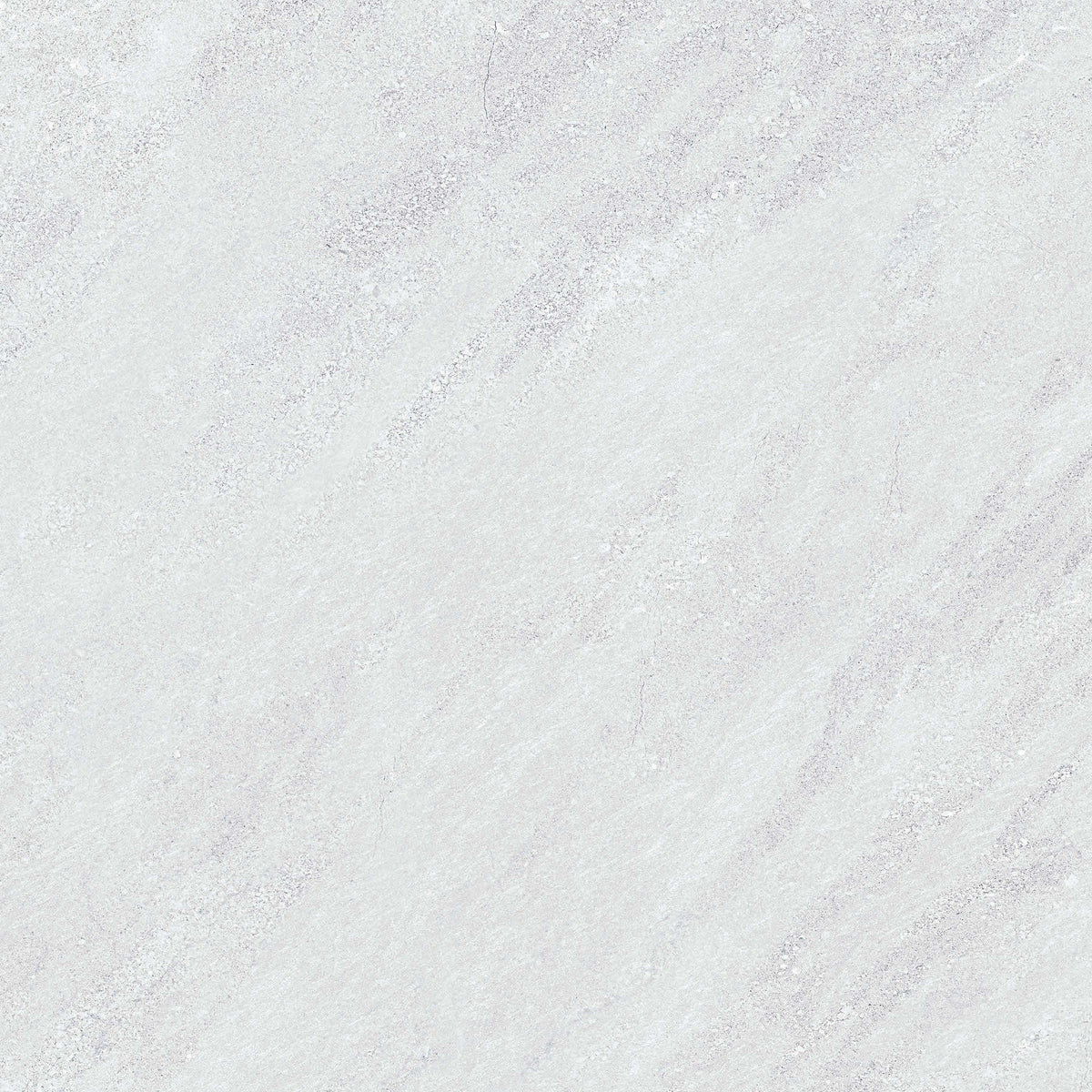 Klifface white matt 60 x 60cm tile featuring white marble pattern with subtle gray veining and a matte finish