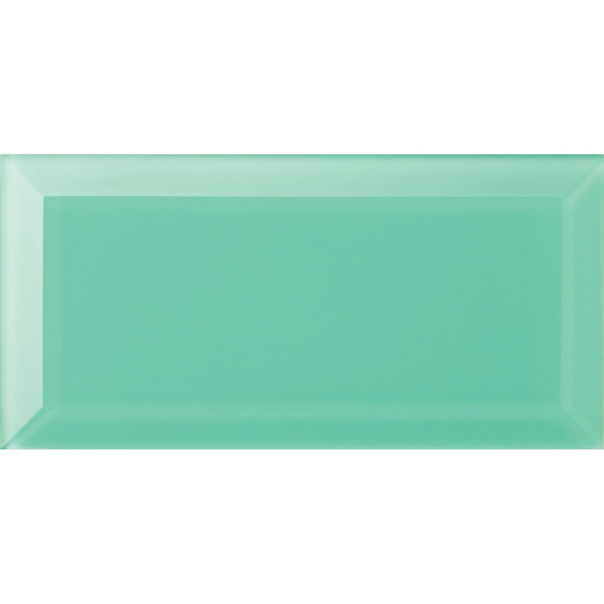 Mississippi Clear Bevel Glass 20 x 10cm Wall Tile - Gloss - Neutral