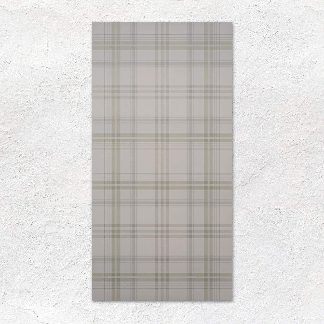 Nova Scotia Mulgrave 60x30cm rectangular beige and olive green plaid towel with soft textured fabric