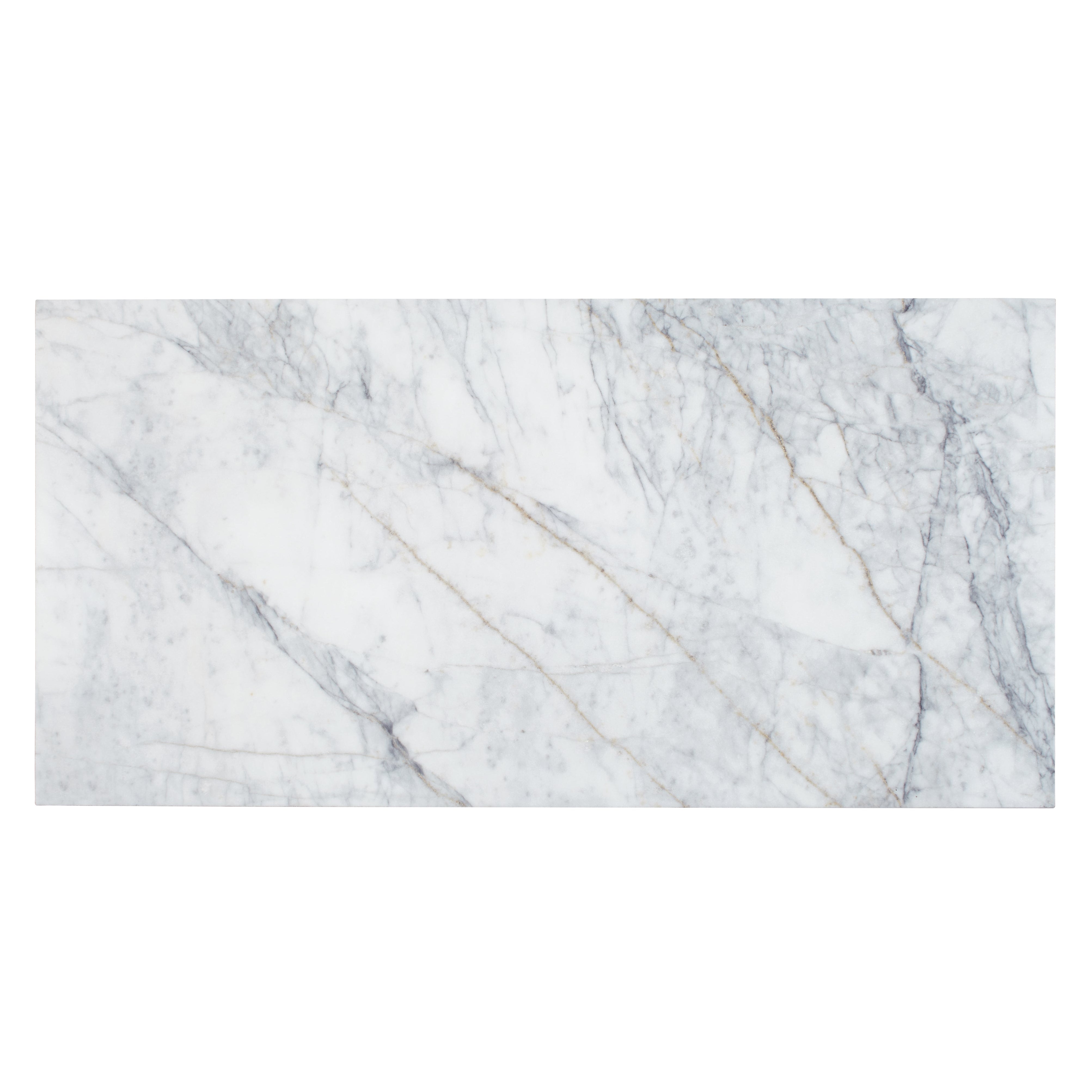 Ottimo marble 61 x 30.5cm white marble tile with elegant gray veining for stylish interior design use