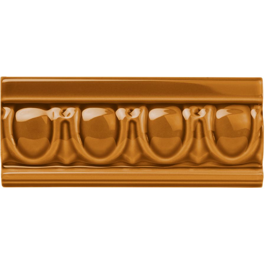 Ochre Egg & Dart Moulding Ceramic Wall Tile 152x65mm