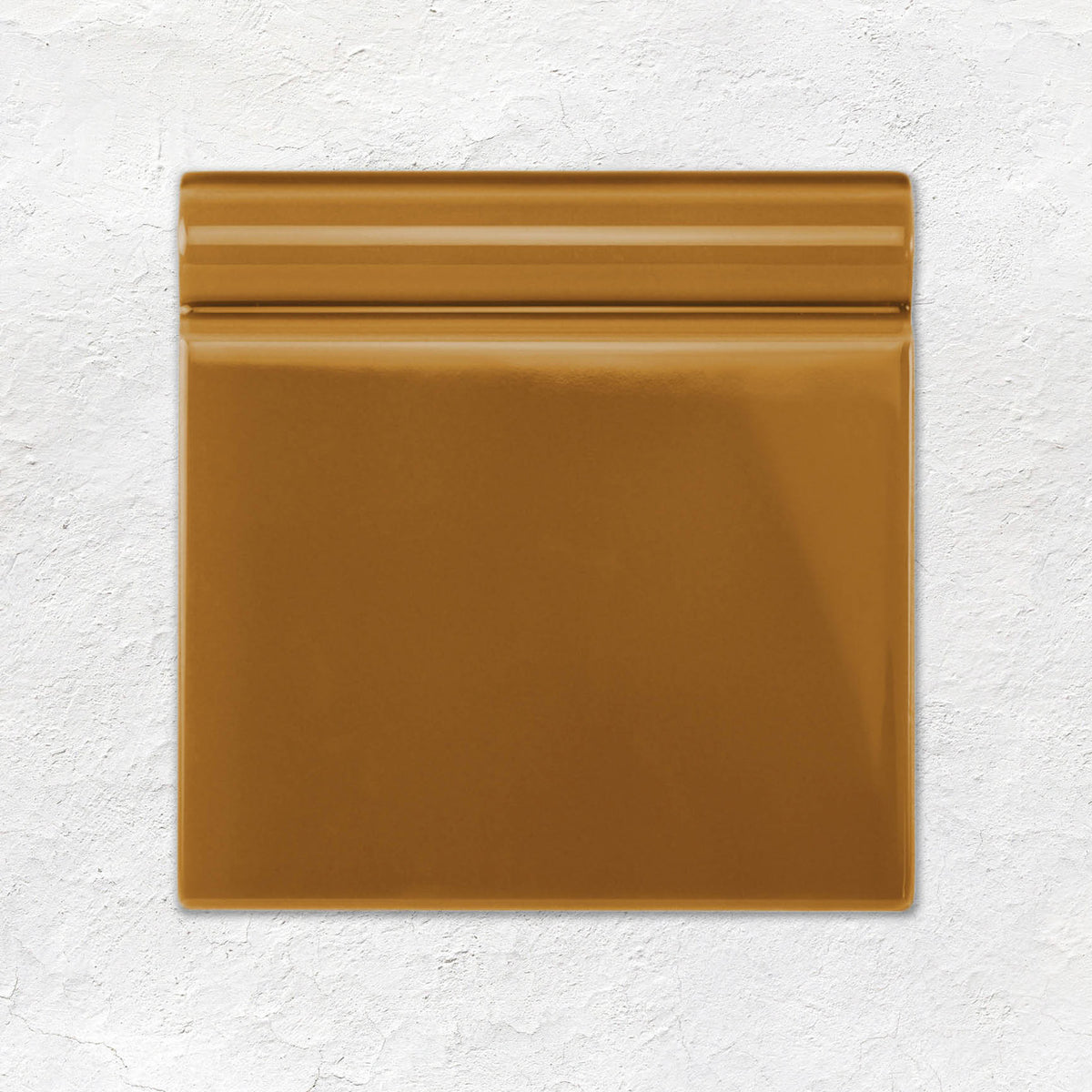 Ochre Skirting Tile 152x152mm - Ceramic - Gloss
