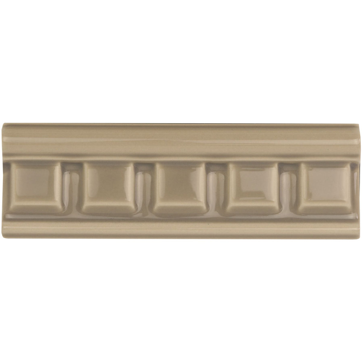 Palladian Beige Dentil Moulding Ceramic Wall Tile 152x50mm - Gloss - Cream & Beige