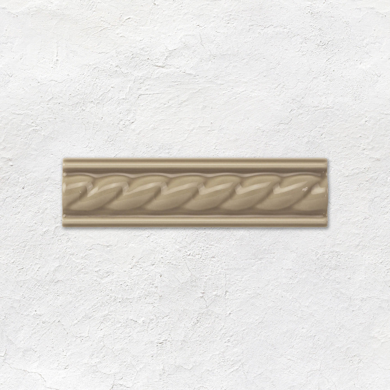 Palladian Beige Rope Moulding Ceramic Wall Tile 152x40mm