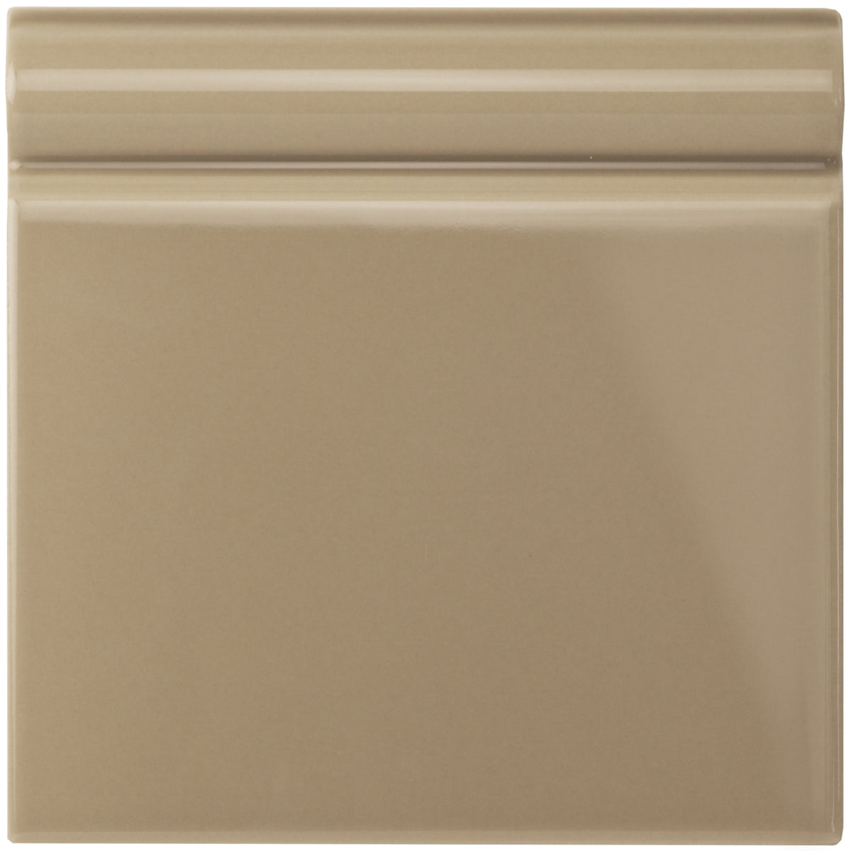 Palladian Beige Skirting Tile 152x152mm - Ceramic - Gloss - Cream & Beige