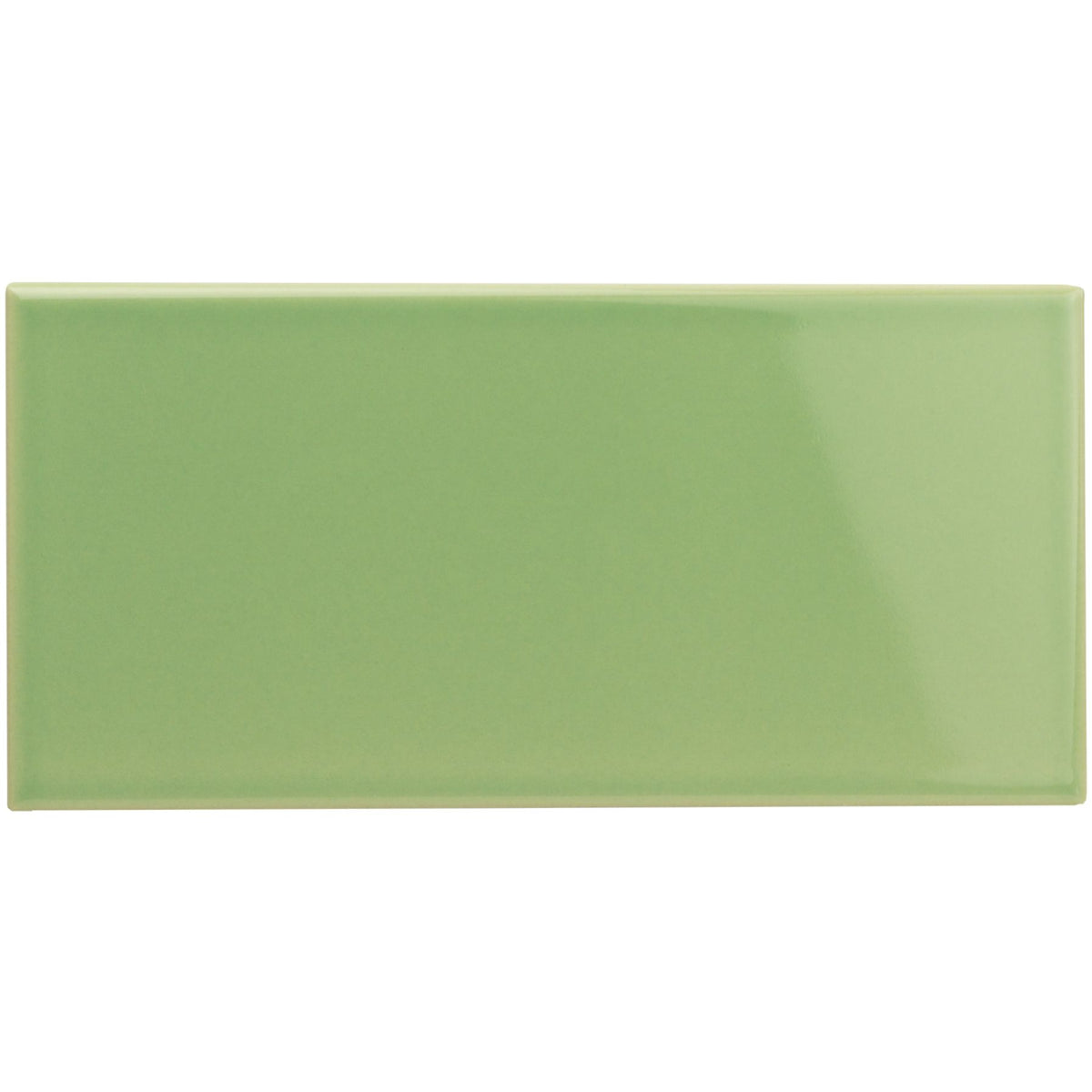 Palm Green Half Tile 152x76mm - Ceramic - Gloss