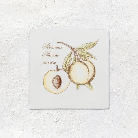 Peach Decorative Tile Sepia On Cotton - alternate view